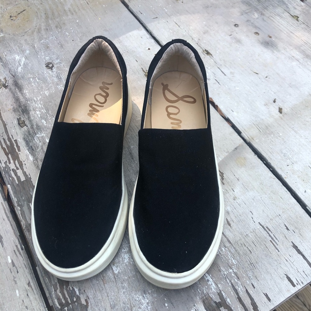 Sam Edelman Black canvas slip ons size 7